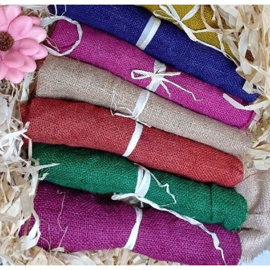 

Colorful Burlap Fabric - Kain Goni Burlap Warna 50x40cm - RED ROSE