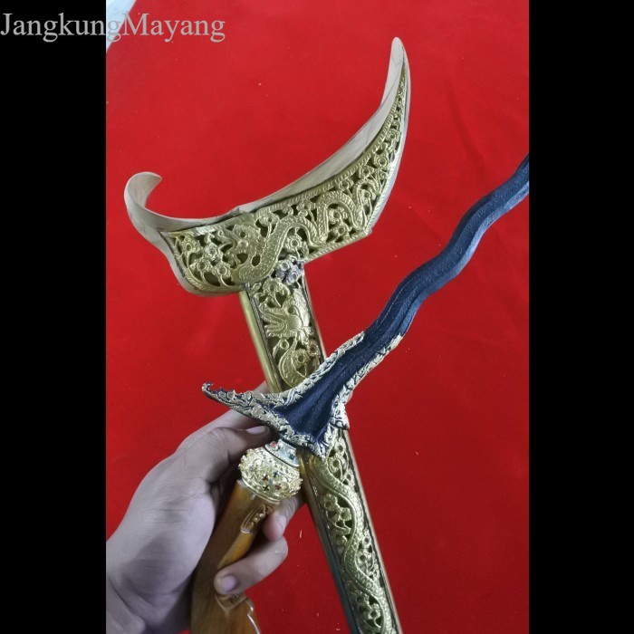 

keris langitan MEGANTORO kinatah ladrang full blok - bilahan saja WKP murah