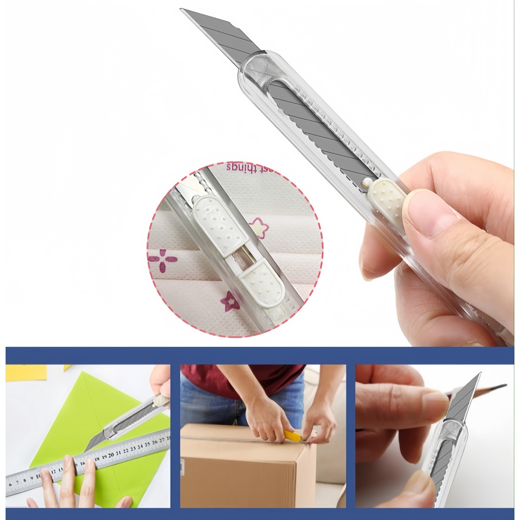 

Cutter Mini/ Cutter Single / Cutter Transparan / Cutter Kecil / Cutter Sekolah -YuanYuanMall