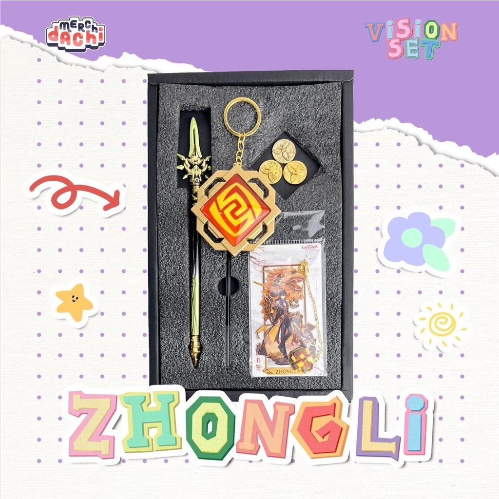 

Set Vision Pulpen Pembatas Buku Zhongli A Back to School