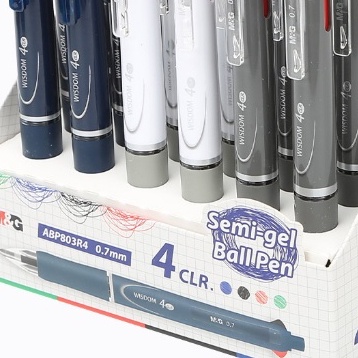 

M&G 4 Colors In 1 Black/Blue/Red/Green Semi-Gel Bll Pen 0.7mm / Pulpen 4 Warna M&G ABP803R4