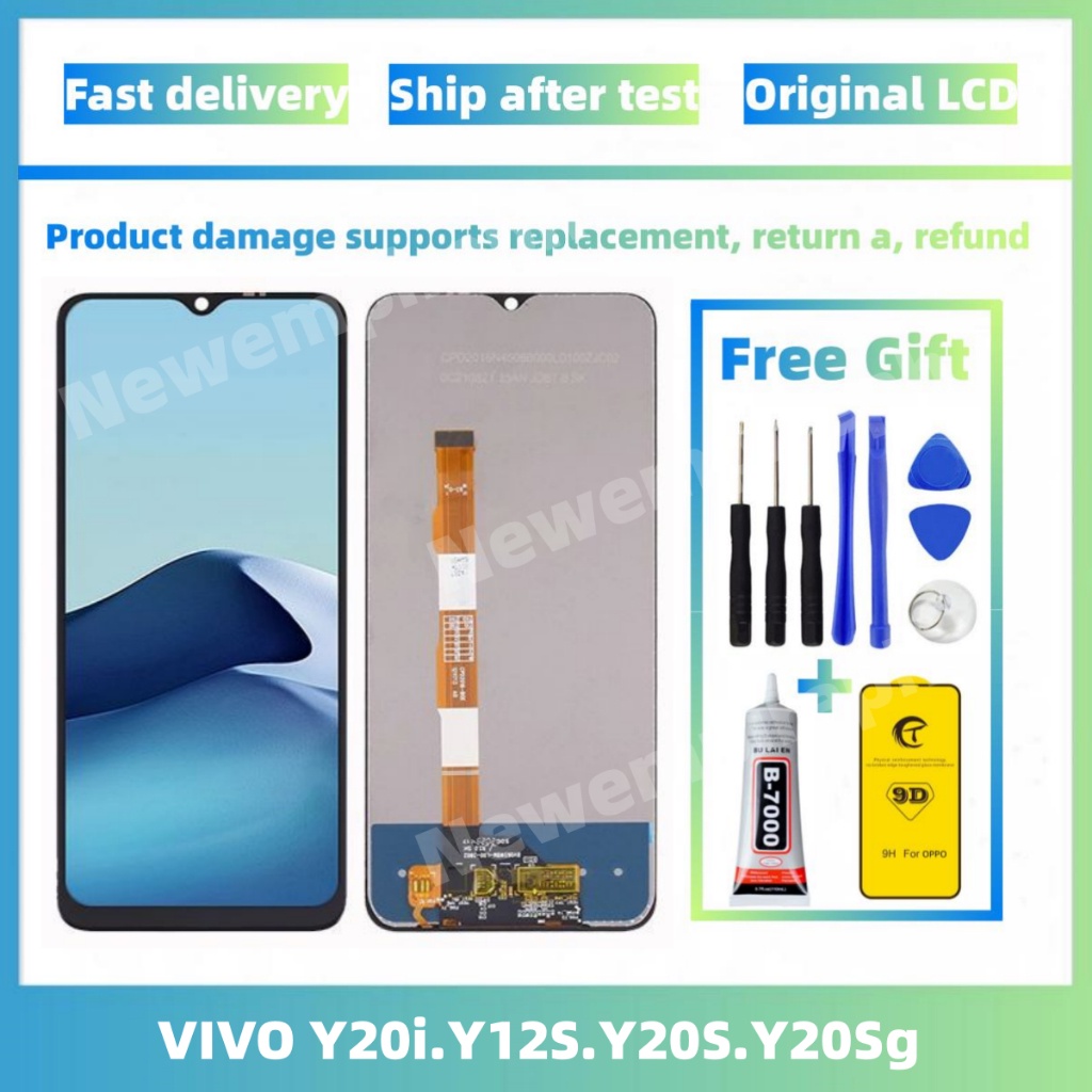 LCD VIVO Y15a Original Y20Sg Y20i Y20S Y12S Y15S Y12a Y20 Touch Screen Display For VIVO Y20S g lcd