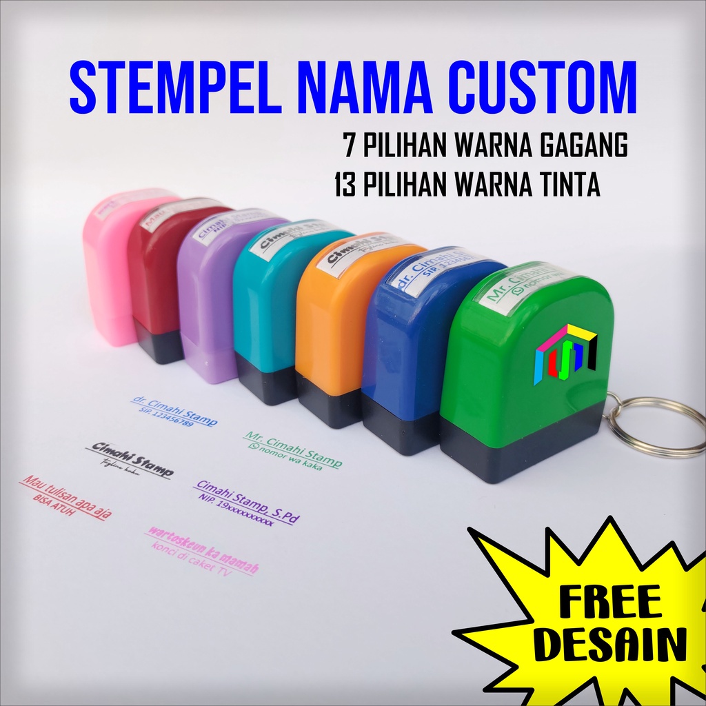 

STEMPEL NAMA DOKTER Gantungan Kunci 3x1 CM
