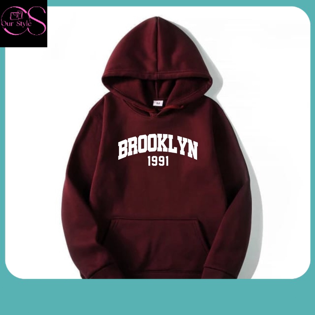 Hoodie Terkini / Jumper hoodie BROOKLYN 1991 || BROOKLYN 1991 Sweater Hoodie ( Pria & Wanita )