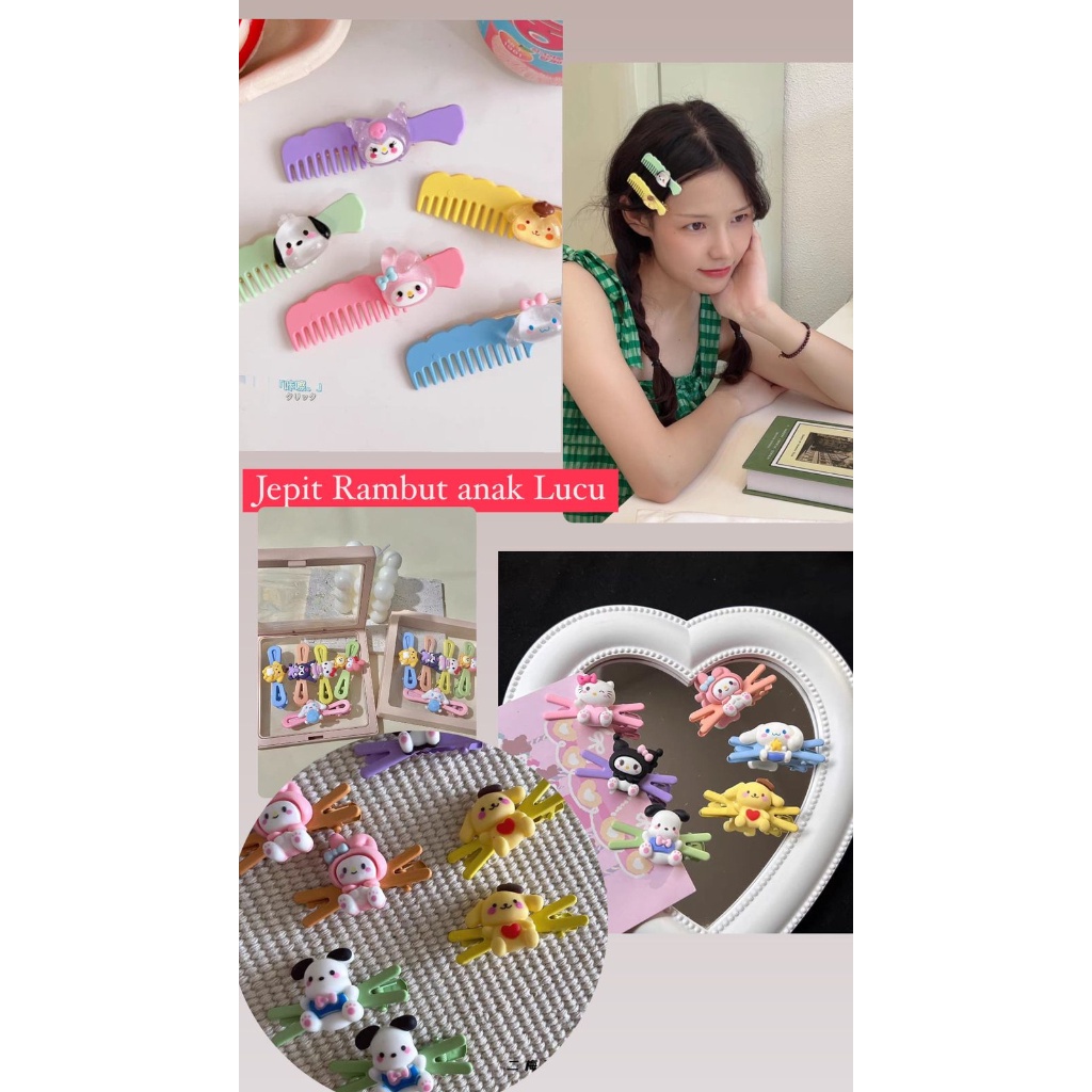 CAPITAN JEPITAN RAMBUT ANAK MODEL KOREA MOTIF LUCU