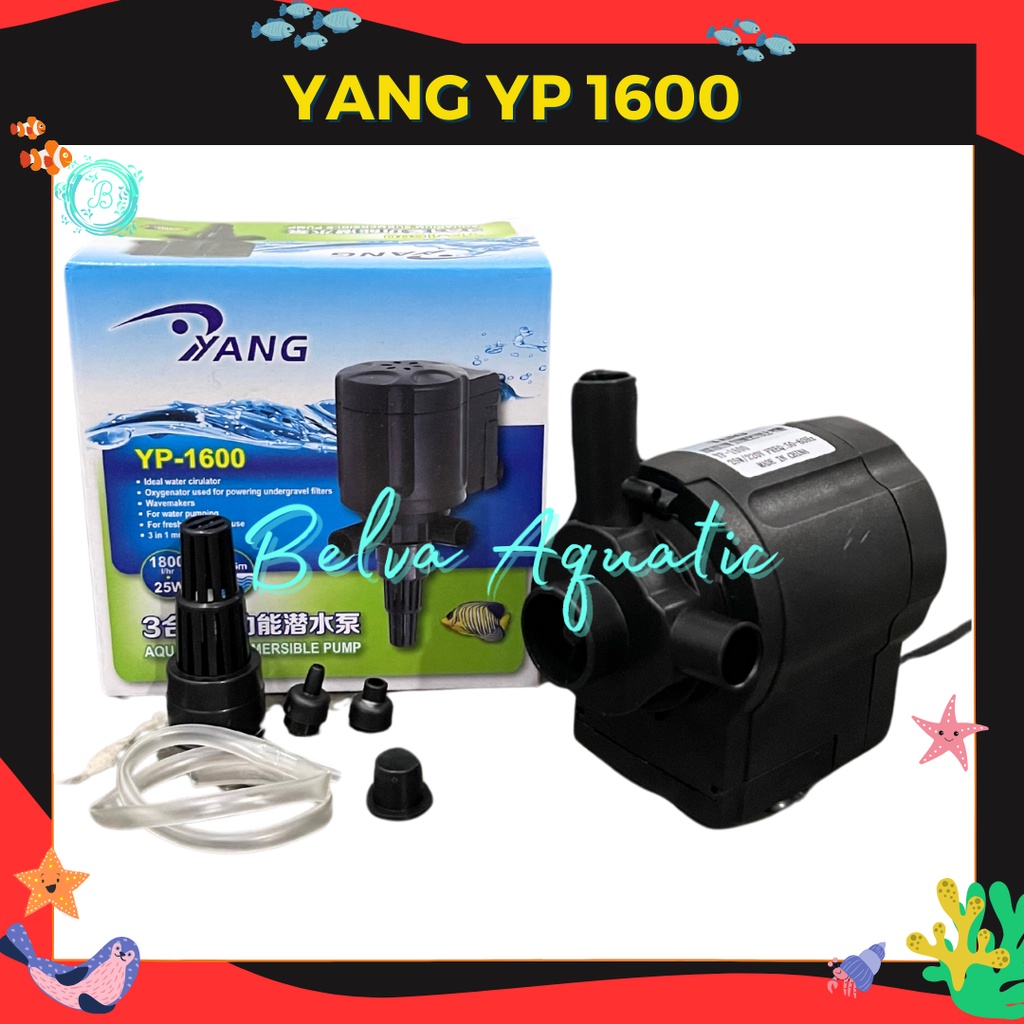 Yang YP 1600 YP-1600 Pompa Air Celup Aquarium Pompa Hidroponik Pompa Aquarium Aquascape