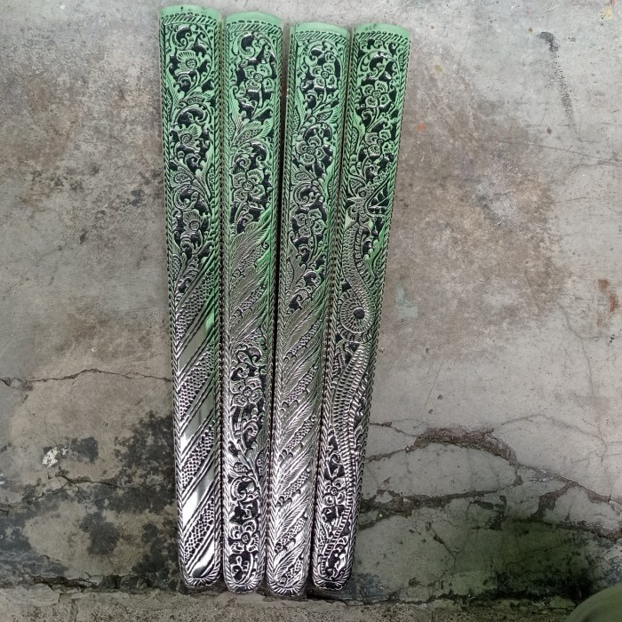 

pendok motif solo tebal 0.3mm lapis perak termurah