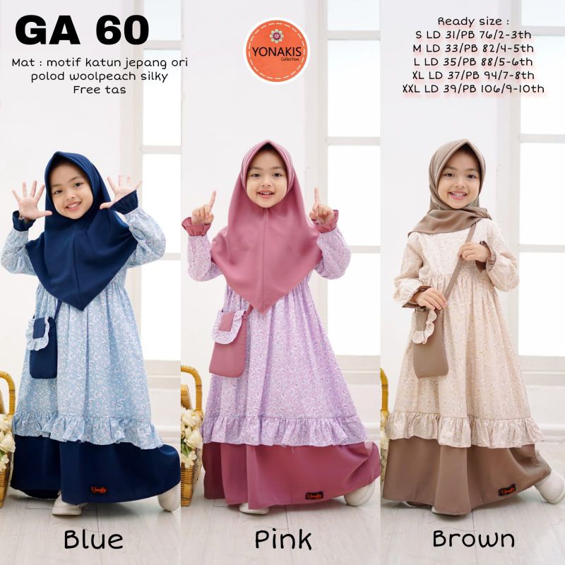 UMAYA - GAMIS ANAK BY YONAKIS ORIGINAL / set gamis anak /gamis yonakis