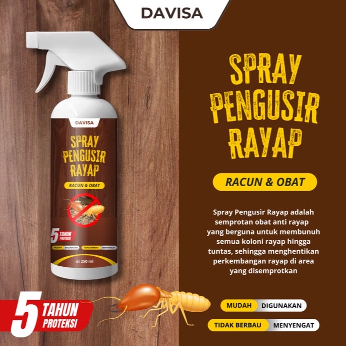 Spray Pembasmi Rayap Kayu Ampuh Anti Racun Obat Semprot Cairan Organik Tanpa Bau Menyengat Efektif M