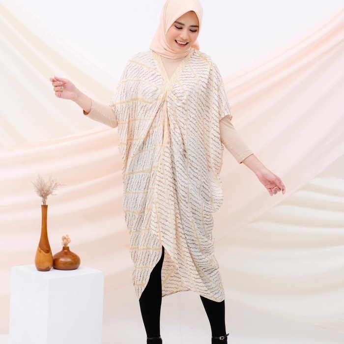 KAFTAN BATIK WANITA DOBY VISCOSE KAFTAN JUMBO MODERN TUNIK DRESS BATIK