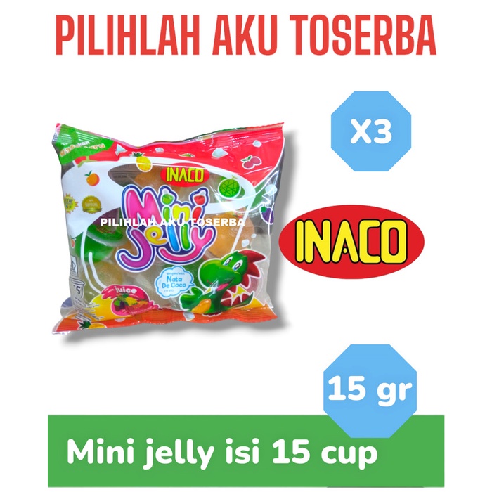 

INACO Mini Jelly isi 15 cups - ( HARGA PER 3 BUNGKUS )