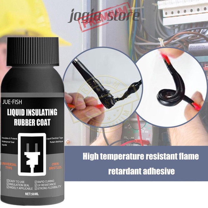 

Isolasi Cair Lem Kabel Listrik Terbuka Coat Glue High Temperature 50ml