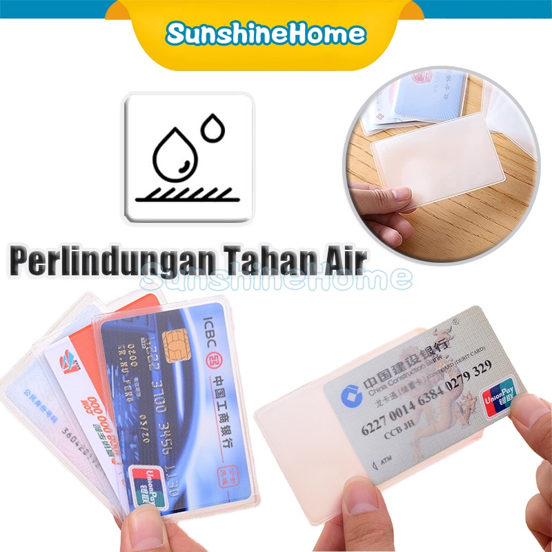 

50pcs Sarung Cover Pelindung Kartu Atm Sim Ktp/ Sampul Pelindung Kartu/ Cover Pelindung Kartu/ Sampul Kartu Bening