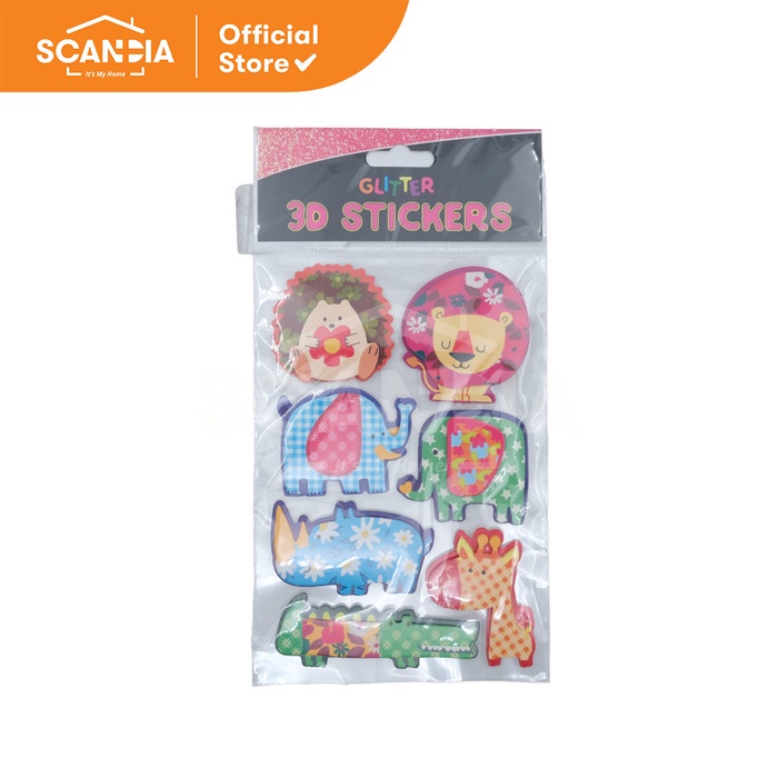 

SCANDIA Hiasan Stickers Glitter 3D Animal (SL0366)