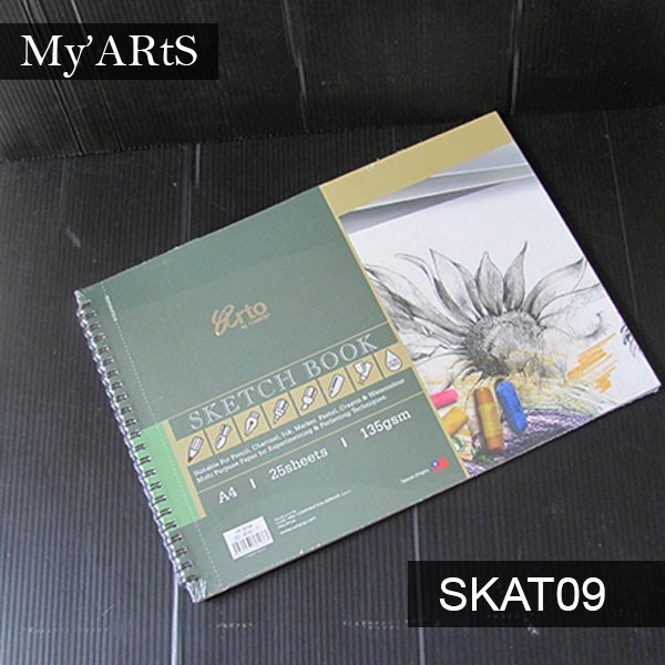 

Arto by Camp Sketchbook A4 135 gsm 25 Lembar Buku Gambar Sketsa Lukis Pensil Putih Polos Myarts