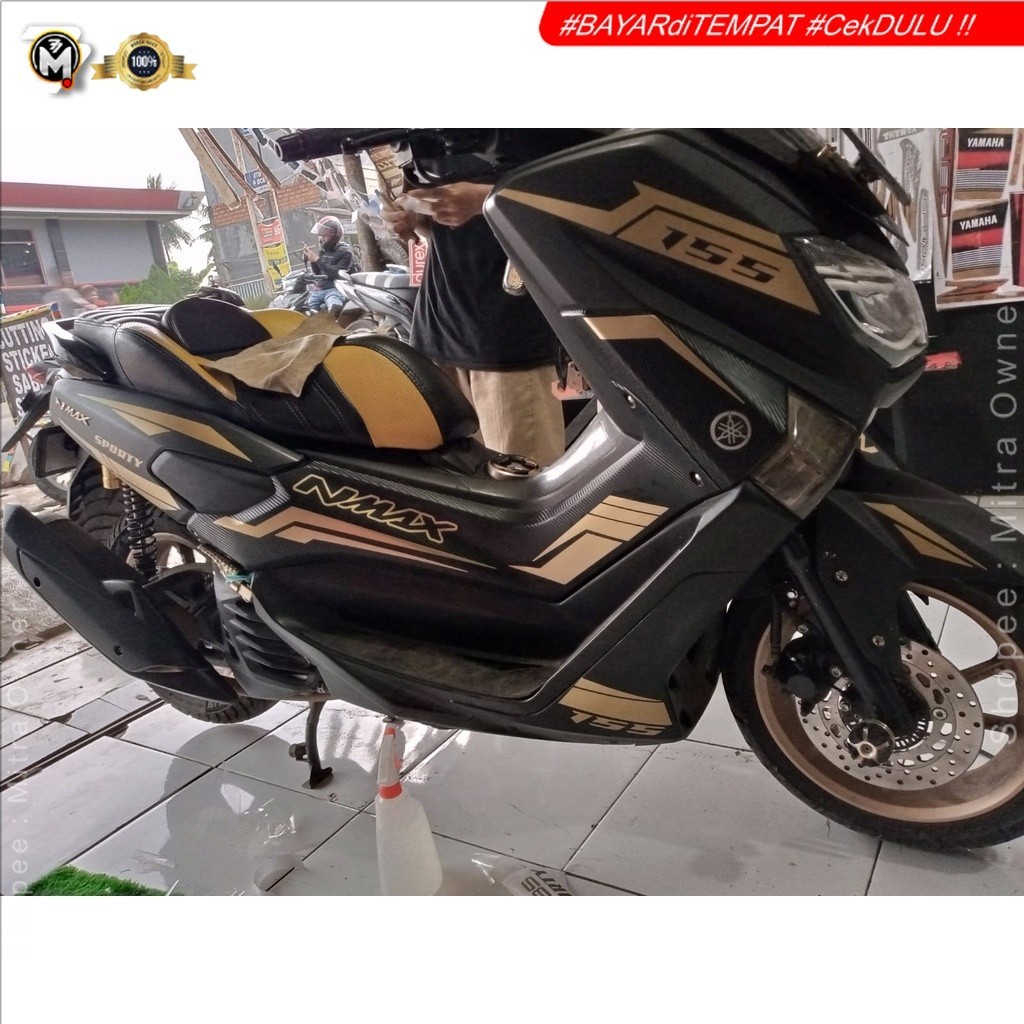 CUTTING STICKER NMAX LAMA GOLD STRIPING STRIP NMAX SIMPEL STRIPING VARIASI NMAX DECAL STIKER NMAX