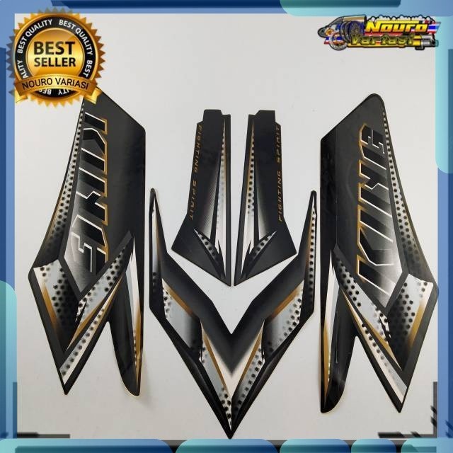 Stiker striping Yamaha RX king 2008 hitam stiker les body motor  RX KING bagus