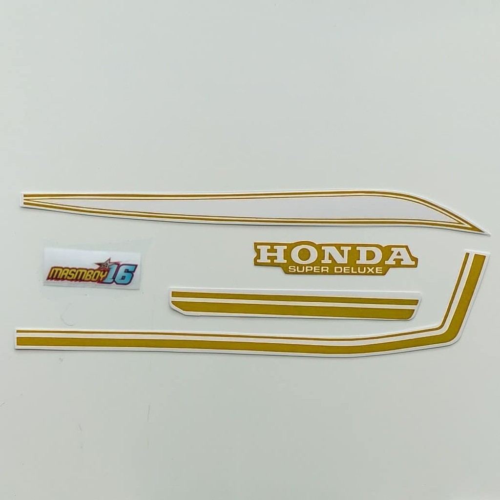 Striping honda GL100 GL125 1979 - 1980 gold putih