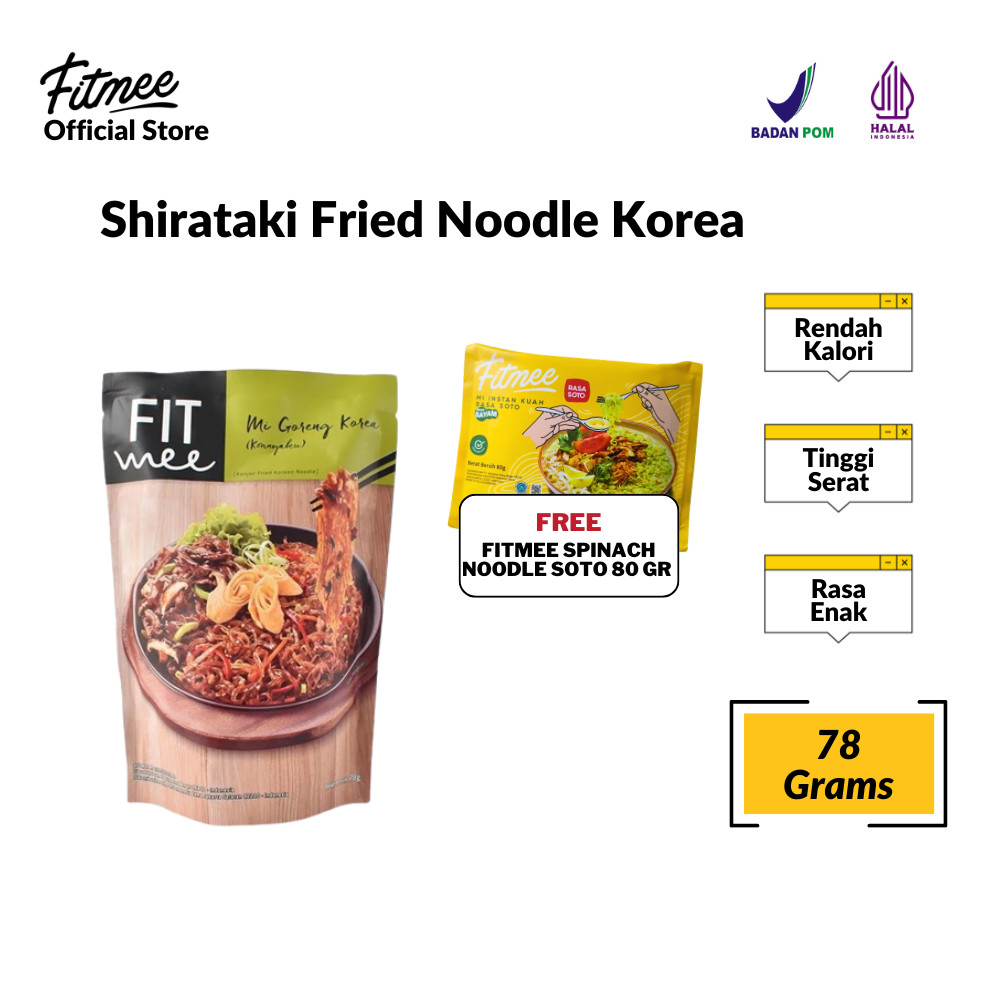 

Fitmee Mie Instan Shirataki Goreng Korea Gluten FREE Bayam Soto