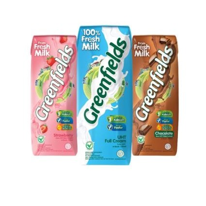 

Greenfields Susu UHT Full Cream/ Chocolate/ Strawberry 250 ml