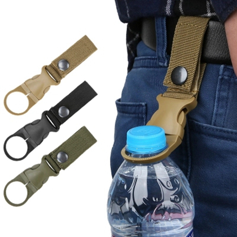 

3Pcs Water Bottles Buckle Set Outdoor Nylon Webbing Tactical Waterbottle hook Backpack Hanger Belt Water bottle Holder Clip