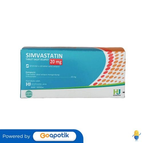 Simvastatin Hexpharm 20 Mg Box 100 Tablet