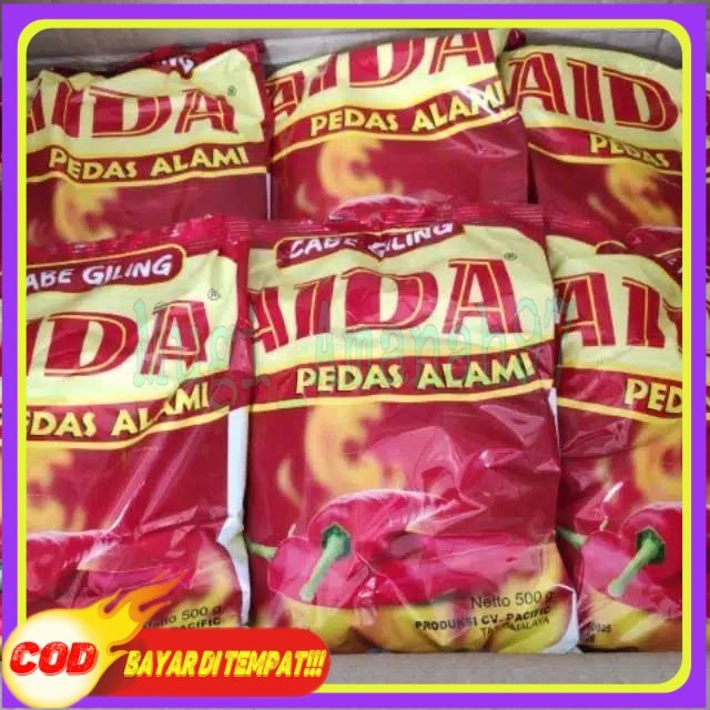 

cabe giling aida pedas alami 1 kilogram bubuk