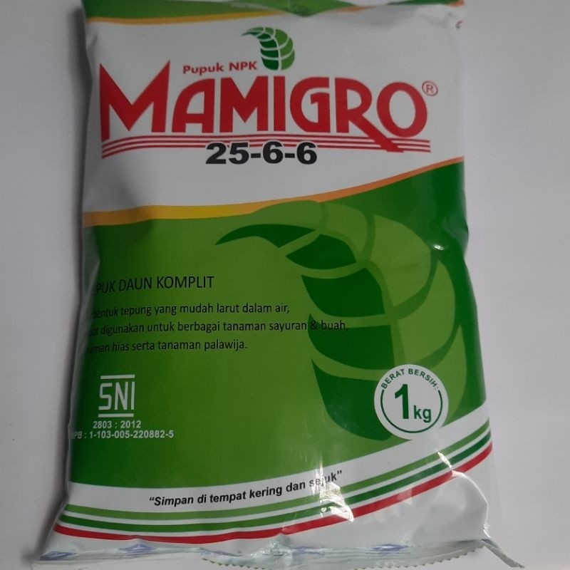 Pupuk NPK Daun Komplit  "Mamigro Super N" 1000 gram, 1 kg