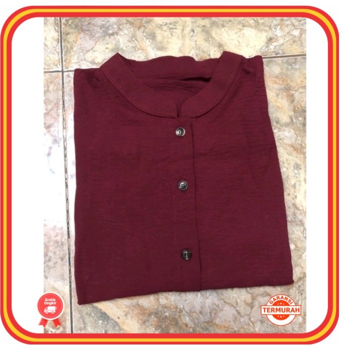 Tunik Cantik Baru Murah Wanita Baju Lebaran Kekinian /Tunik Safa terbaru Bahan Cey Crinkle airflow a