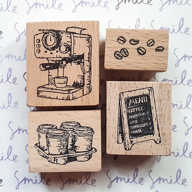 

Stamp Coffee Kawaii Scrapbooking 8 Type Diary Decoration Journal Scrapbook Cute Journaling Wooden Stamps