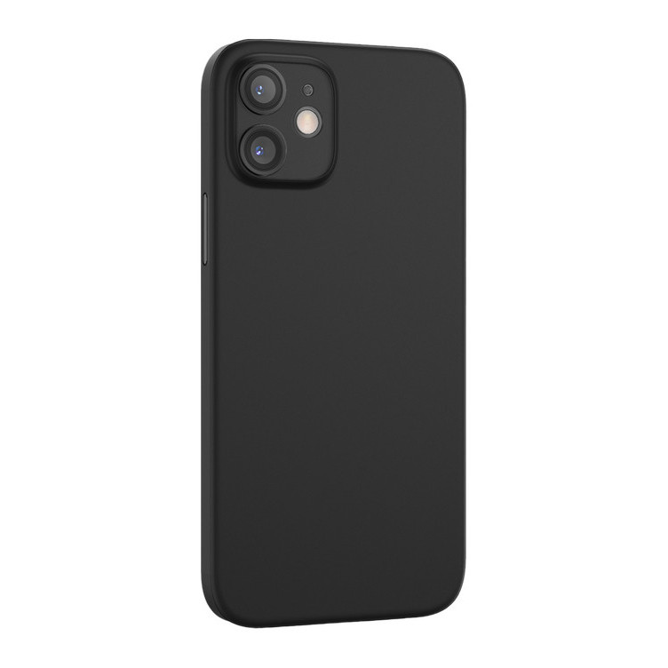 Asenaru iPhone 12 Mini/Pro/Max Case Super Slim Snature Casing - Hitam, 12 Mini