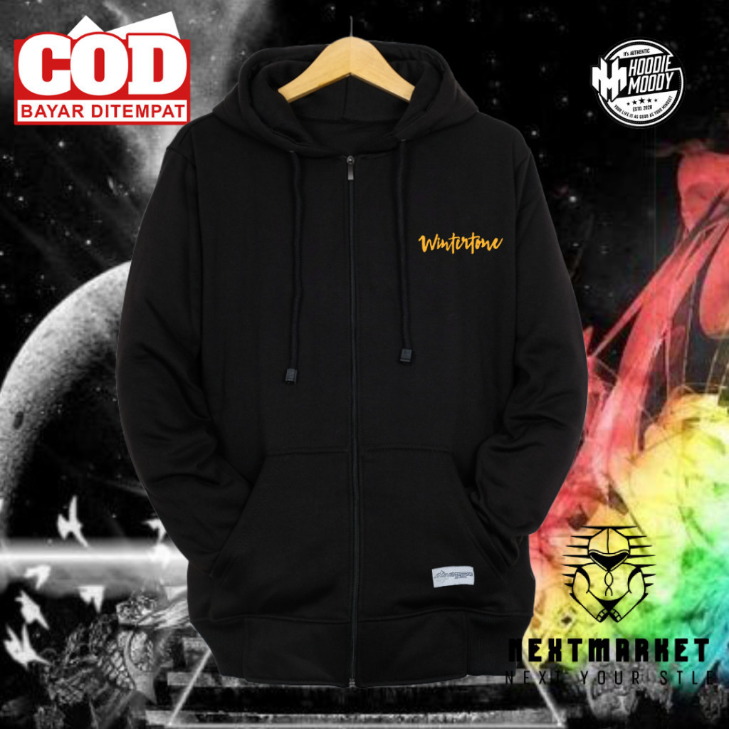 Hoodie HOODIE ZIPPER PRIA DISTRO SLETING UNISEX SIZE M - XXL WINTERTONE LOGO BORDIR MR DEE