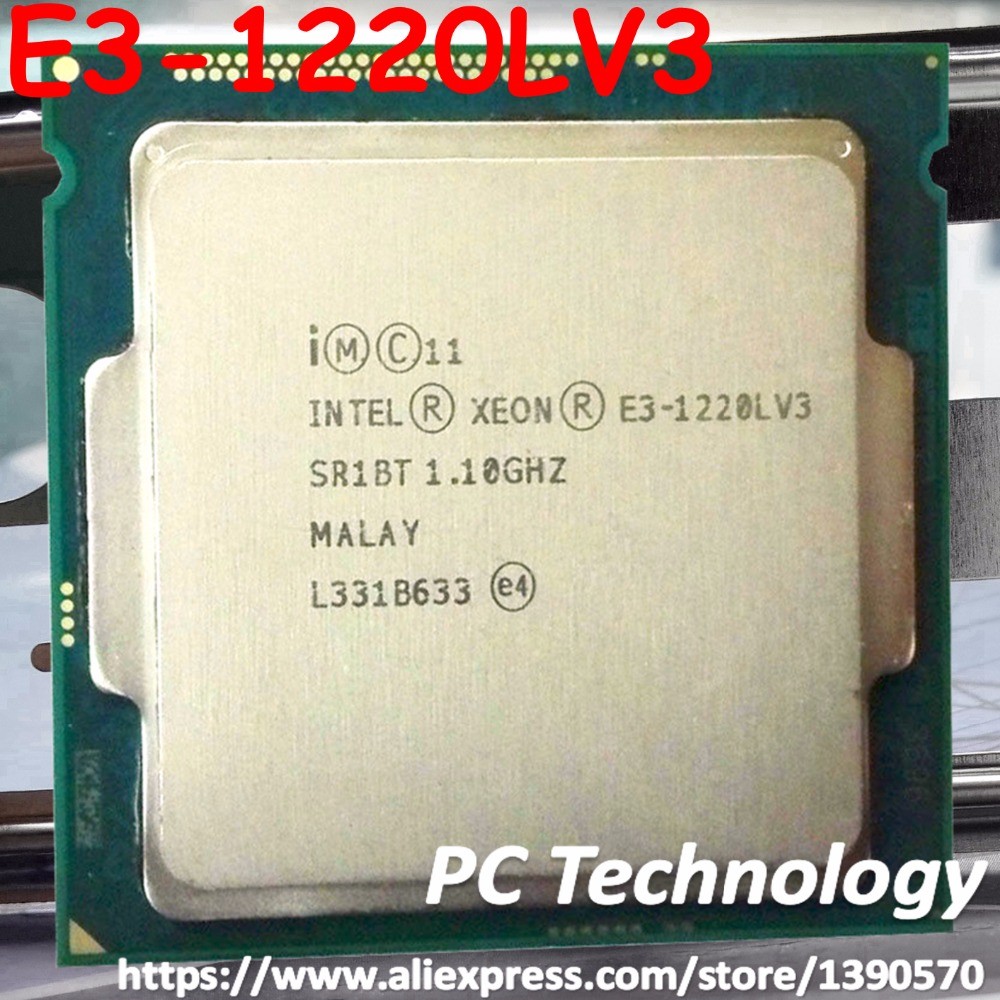 Original Intel Xeon desktop processor E3-1220LV3 4M 1.10GHz Dual core E3-1220L V3 E3 1220LV3 E3 1220