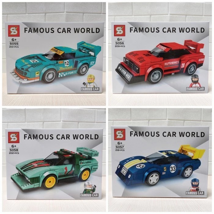 Rumi Project Sembo Brick Famous Car World - Block Balok Susun Mobil Sport Anak lego Toys