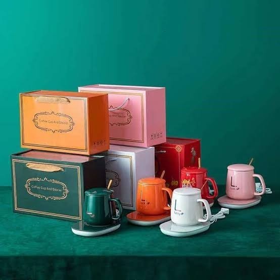 Penghangat air cocok buat kado Set Gelas Penghangat air Gelas Keramik Pemanas Minuman Gelas Pemanas 