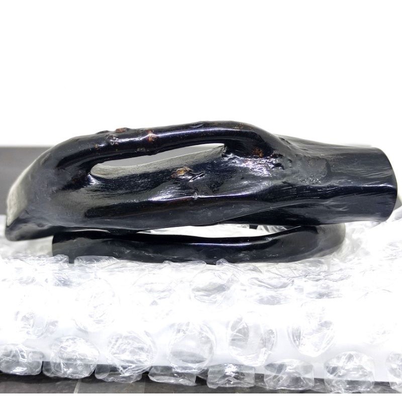 GELANG AKAR BAHAR HITAM NATURAL LENTUR COMBONG