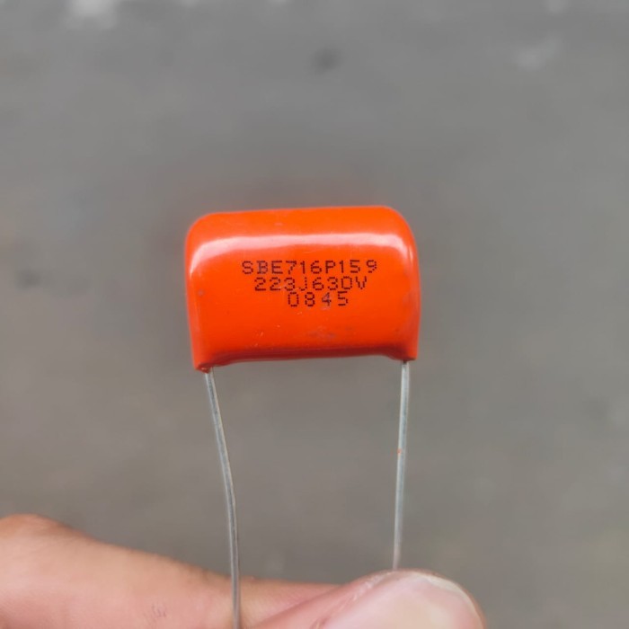 Capacitor Orange Drop 22nF 223 0.022 untuk tone gitar atau bass