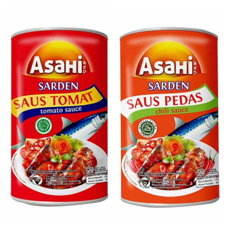 

Sarden Sardines Asahi Saus Pedas Tomat 155 g