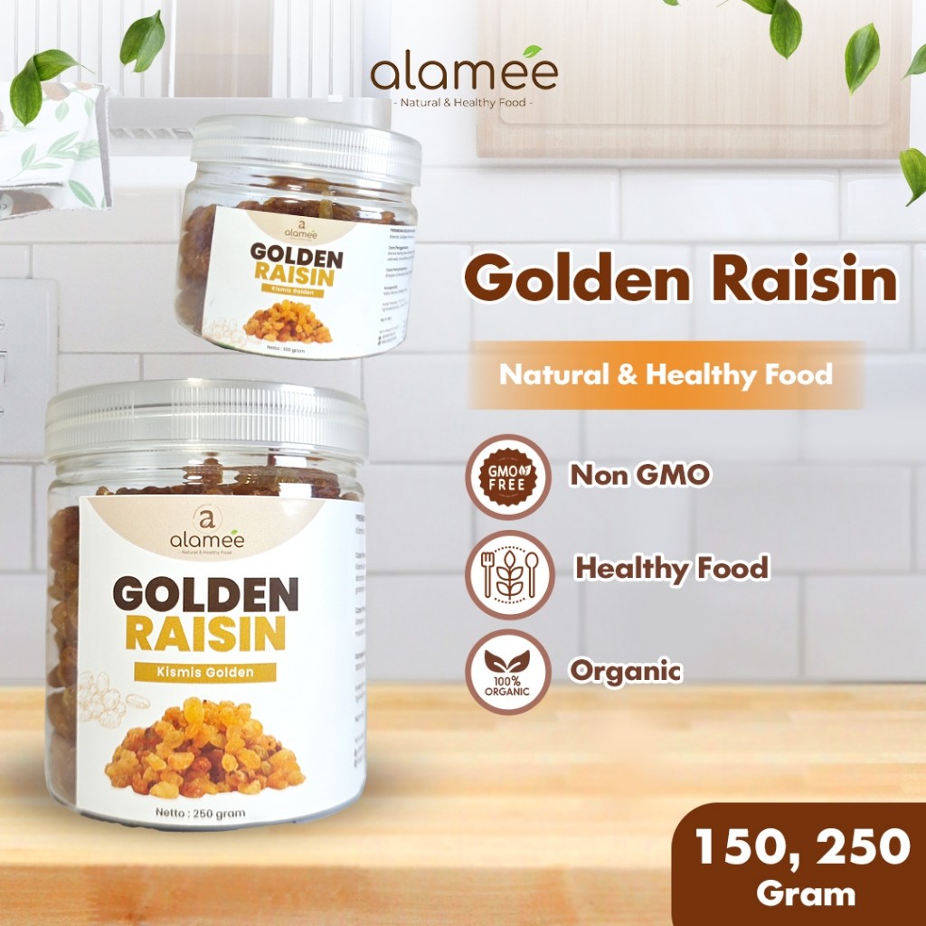 

ALAMEE Kismis Golden Raisin Cemilan Buah Kering Sehat Rendah Kalori Raisin Simin RAISINS 250gr