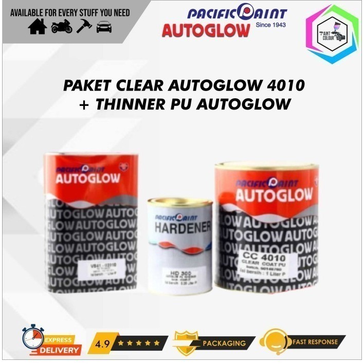 Paket Clear Coat Autoglow 4010 + Thinner Autoglow PU