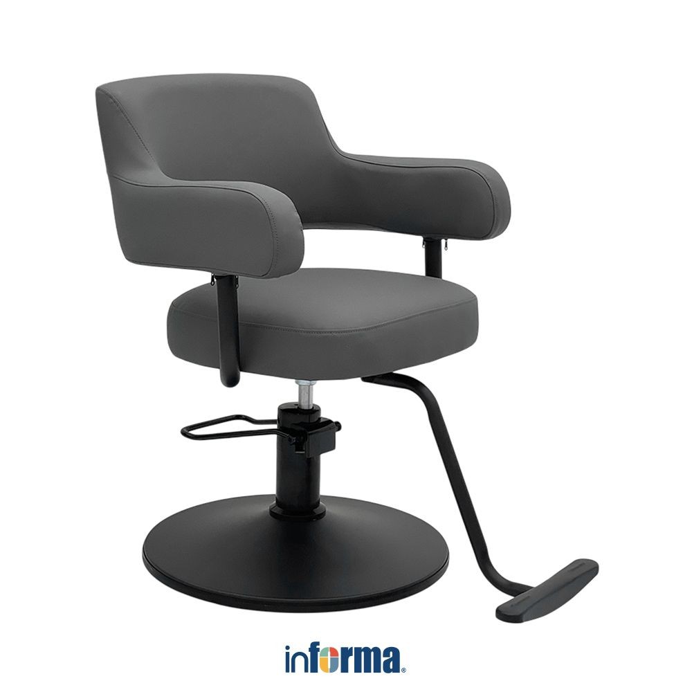 Informa Zenova Kursi Salon - Abu-Abu Saloon Chair Kursi Perawatan Potong Cukur Rambut Tempat Duduk S