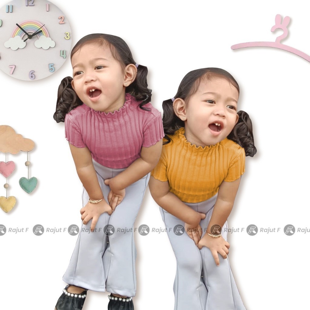 baju anak STYLISHKIDS Atasan baju rajut anak perempuan lengan pendek  LIZA STYLE  fashion korea usia