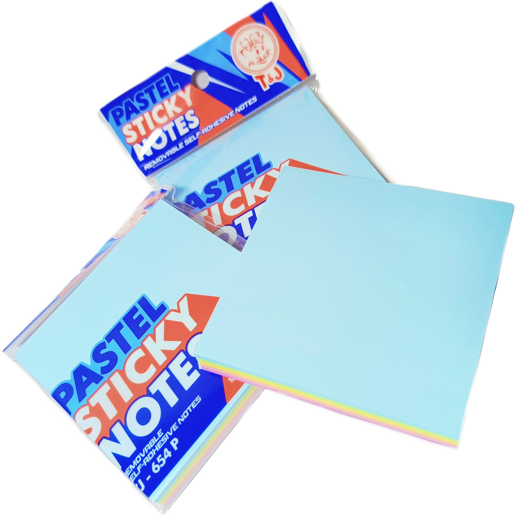 

T&J - Sticky Notes Pastel TJ-654P 3"x3" - PAD