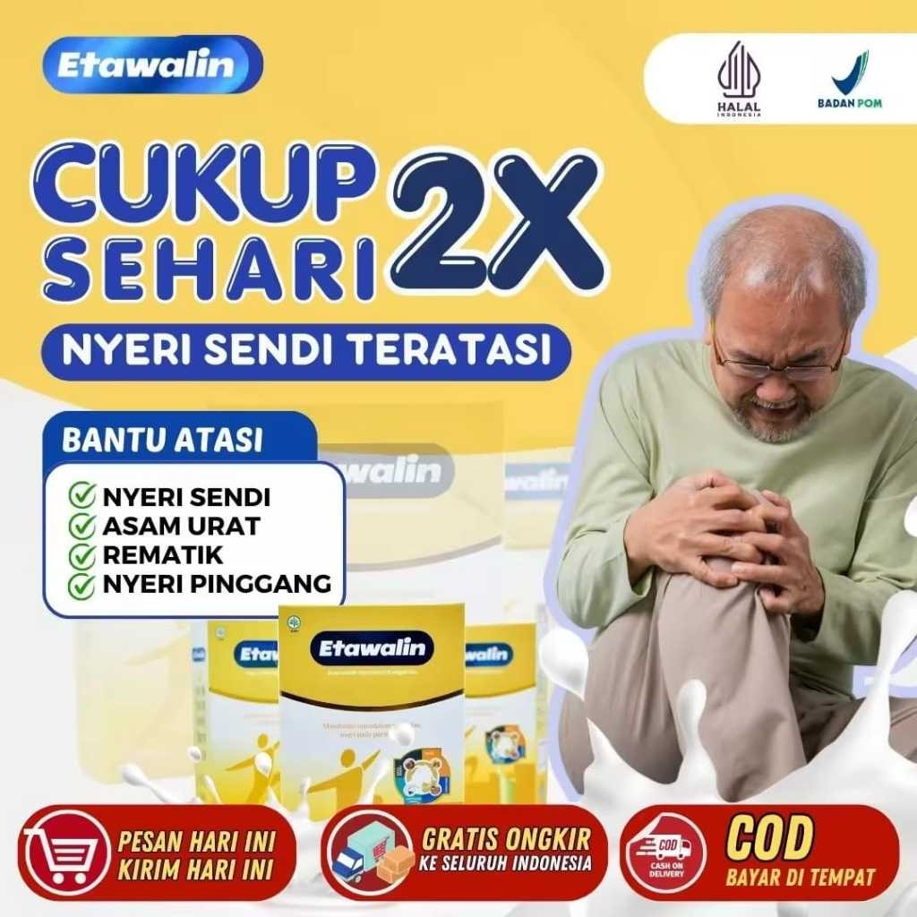 

PROMO!! Etawalin Susu Asam Urat Tulang Dan Sendi Asli 100% Ori 1 Box 200g Halal Bpom