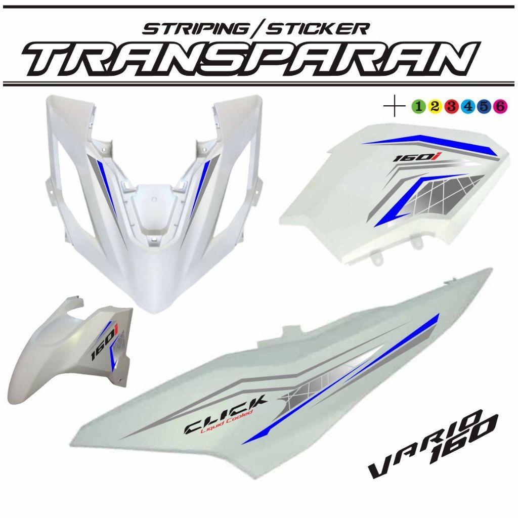 VARIASI STRIPING TRANSFARAN VARIASI MOTOR VARIO 160 / STIKER VARIASI VARIO 160 TRANSFARAN