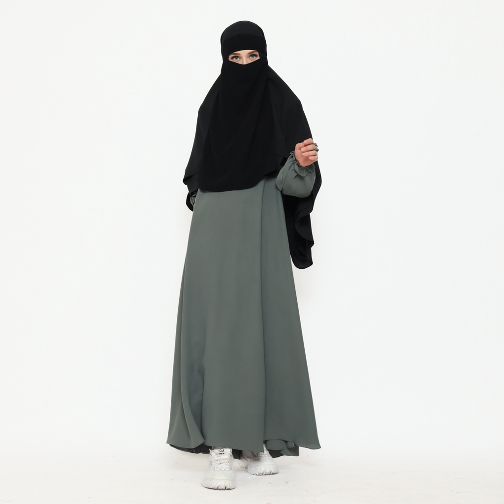 Allev Gamis Wanita Jasmine Dress Mazen Anti UV - Deep Lichen