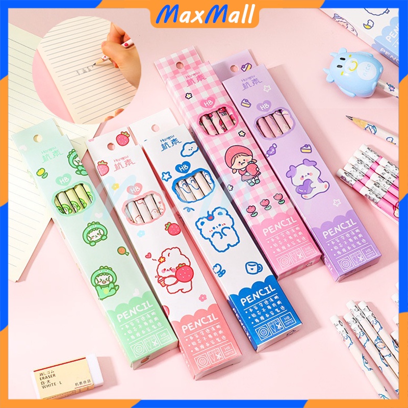 

10 PCS Pensil Set Pack Cute Pensil Set Alat Tulis Sekolah Anak Lucu Pencil 2B Kayu Fancy Pensil Anak Karakter Lucu Pensil Set Isi Banyak