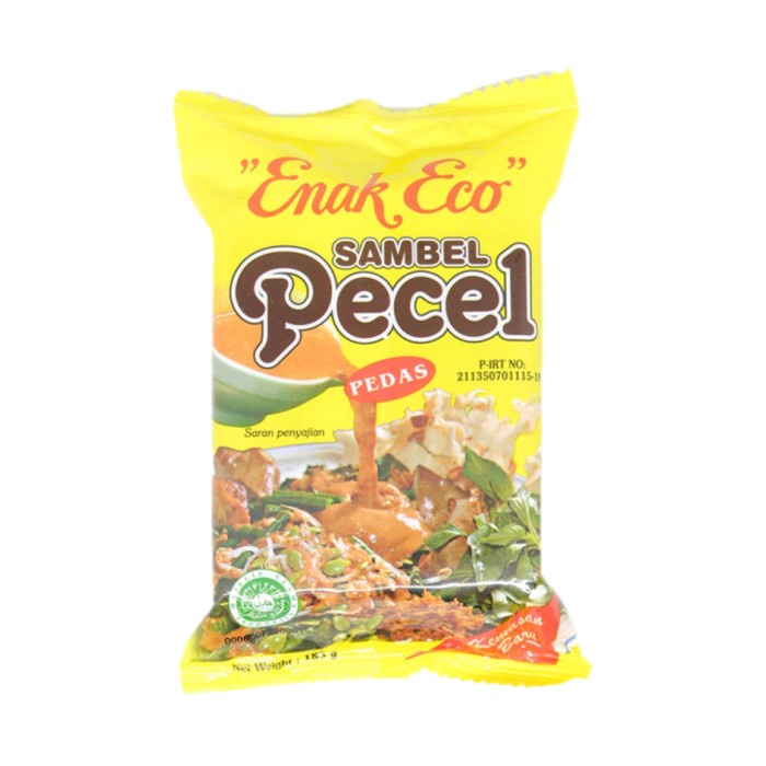 

Sambel Pecel Saus Kacang Bumbu Instant 185 gr Enak Eco Peanut Sauce