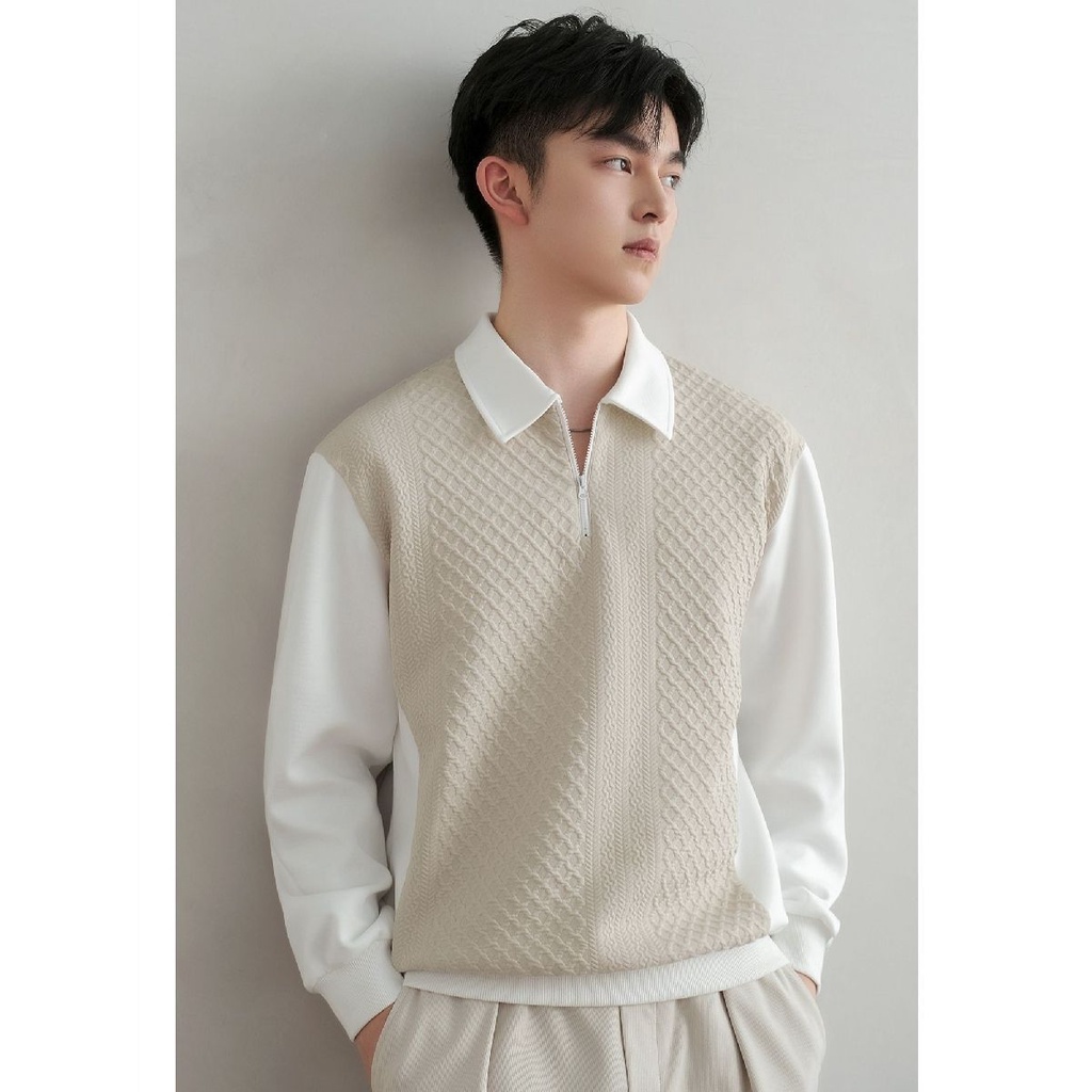 Korean casual shirt needle polp shirt for men