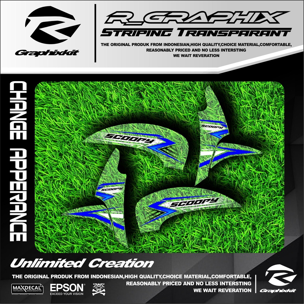 06059 STRIPING TRANSPARAN SCOOPY KARBU